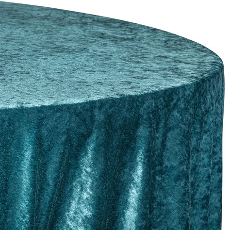 Velvet 132 Round Tablecloth Dark Turquoise Cv Linens