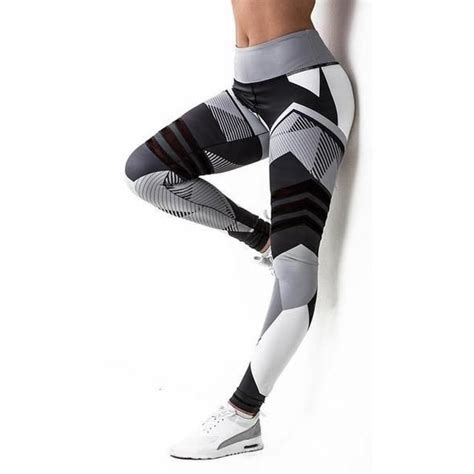 Mesh Pattern Print Leggings Fitness Leggings For Women Workout Leggins