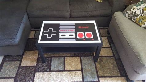 Nintendo Coffee Table Controller Nes Custom Retro White Black Coffee