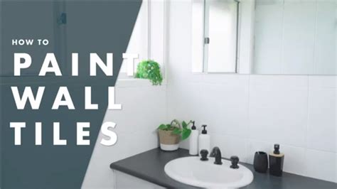 Clean off any excess glue and push plastic wedges under the bottom corners of the tiles. How To Paint Bathroom Tiles - YouTube