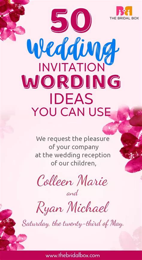 50 Wedding Invitation Wording Ideas You Can Totally Use Artofit