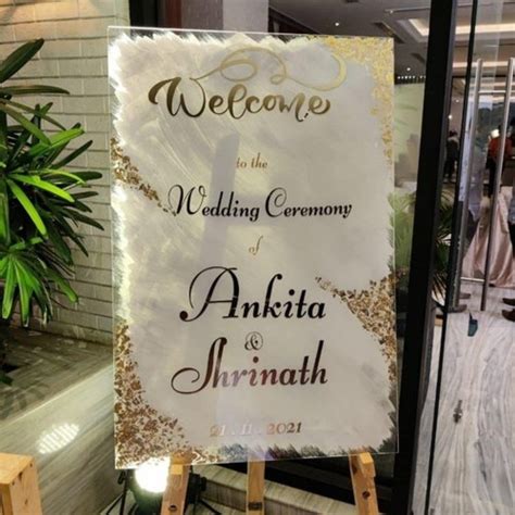 Rishail Acrylic Wedding Welcome Board Board Size 24 X 36 At Rs 1495piece In Wardha