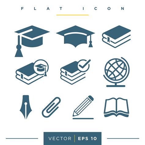 Education Set Icon Logo Template Illustration Design Vector Eps 10