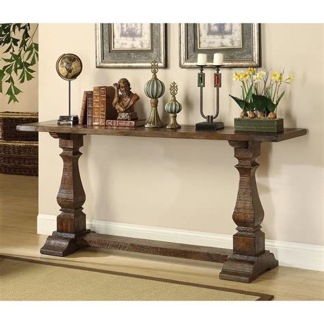 Coast To Coast Rustic Brown Wood Rustic Console Table At
