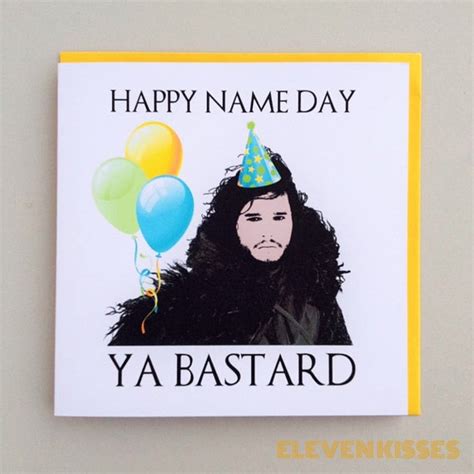 Game Of Thrones Jon Snow Birthday Card