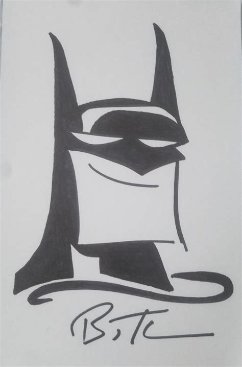 Bruce Timm Batman Sketch In Danny Morenos Bruce Timm Comic Art