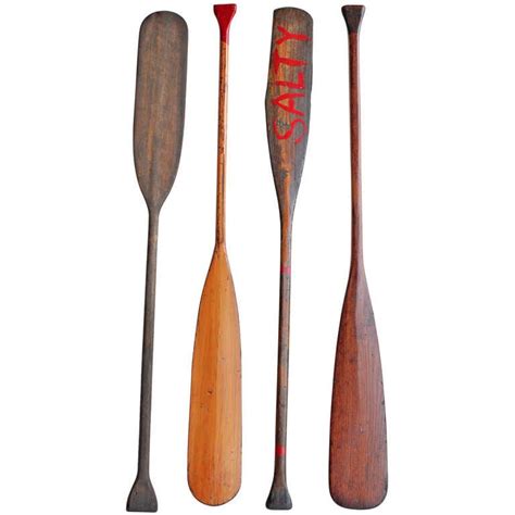 Collection Of Vintage Wooden Oars At 1stdibs