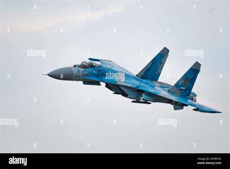 Ukrainian Air Force Su 27 Flanker Raf Fairford Stock Photo Alamy
