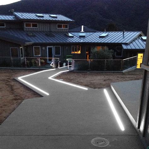 In Ground Extrusions And Max Waterproof Strip Light Up This Concrete