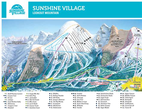 Sunshine Village Banff Ski Map