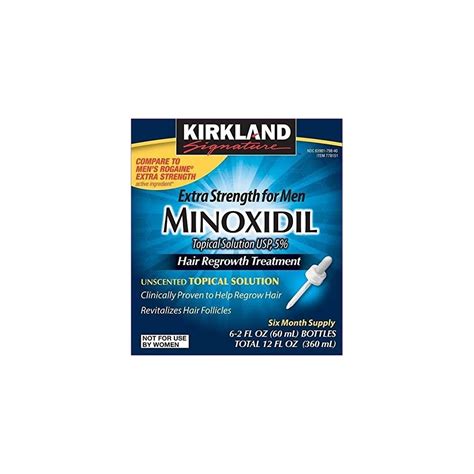 Buy Kirkland Minoxidil Extra Strength Hair Regrowth For Men Month