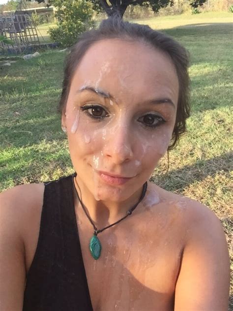 Brunette Selfie With Facial Outside In Public Beachrunner