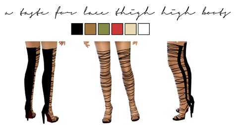 Sims Boutique Lace Thigh High Boots Thigh High Boots