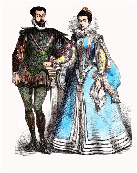 French Nobility In Spanish Fashion Of The 16th Century