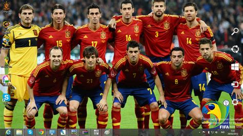 download gratis tema windows 7: Spain National Football Team 2014 Theme