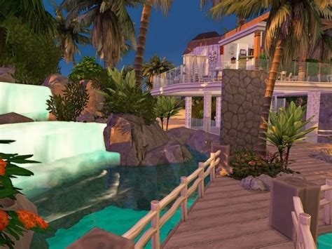 Tropical Tiny House Resort No Cc By Sarinasims At Tsr Sims 4 Updates