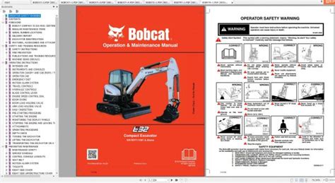 Bobcat Compact Excavator E32 Operation And Maintenance Manuals
