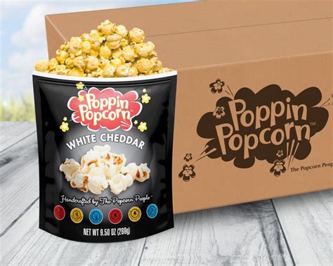 White Cheddar Popcorn 150 Oz Snack Size 4 30 Ct Carriers Poppin