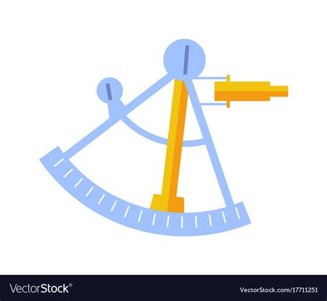 sextant tool isolated icon royalty free vector image
