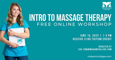 Free Introduction To Massage Therapy Workshop Makami College
