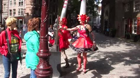Bizarrely Dressed Transvestites In Amsterdams Red Light District Buy
