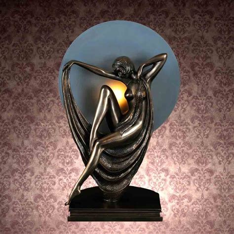 Rare art deco figurine miss frivolity by atlas china/grimwades staffordshire. Art Deco Celia Figurine Table Lamp + Free Bulb