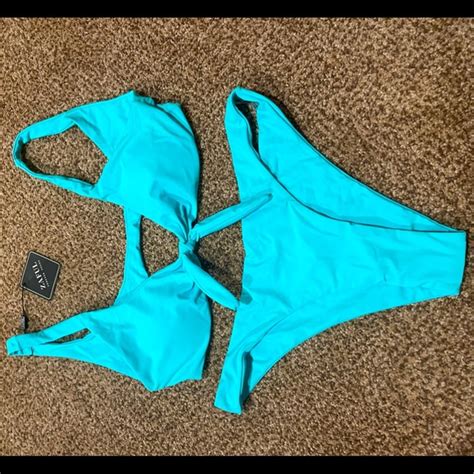 Zaful Swim Teal Bikini Set Poshmark