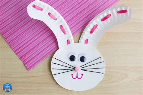 Paper Plate Bunny Craft With Free Template