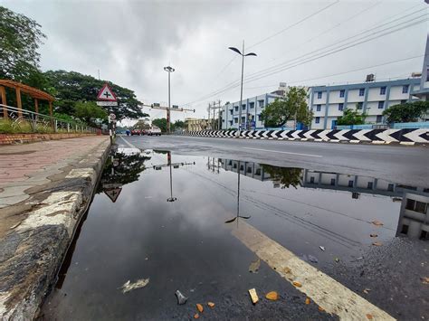 Rain Water On Road Free Image By Kishore Kumar On