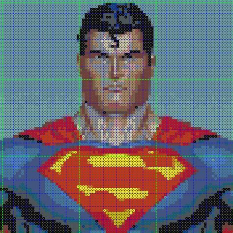 Superman Hama Pattern Pixel Art Hama Superman