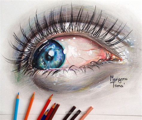 Beautiful And Realistic Pencil Drawings Of Eyes Picz4pin