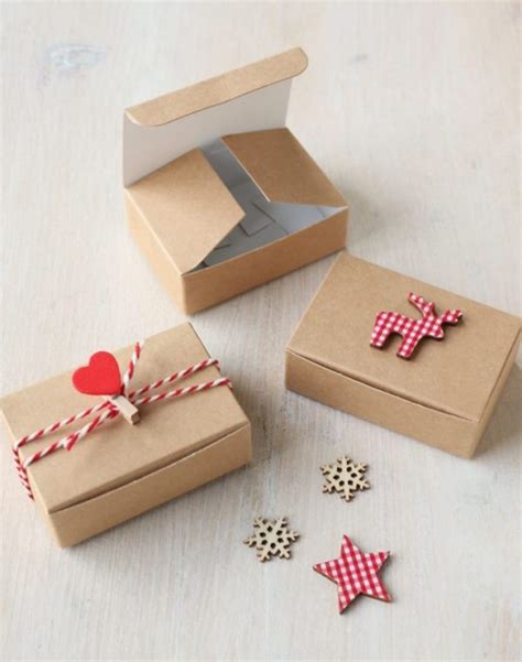 Mini Christmas Box Kraft Diy Box From Paper Tree