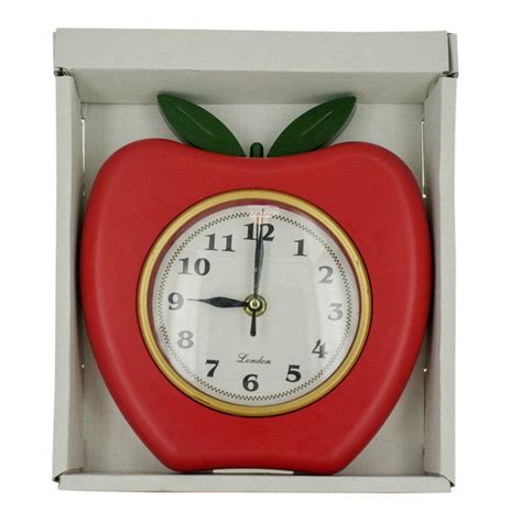 Red Apple Wall Clock Hollar So Much Good Stuff Wall Clock