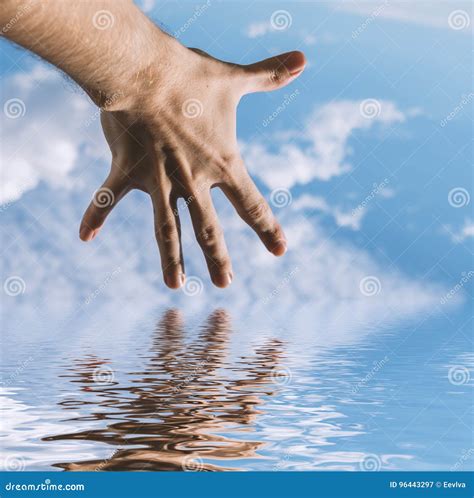 Hand Of A Man Reaching To Towards Sky Stock Image Image Of Direction