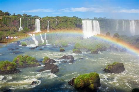 Premium Photo Rainbow And Iguazu Falls Iguazu Falls Are Waterfalls