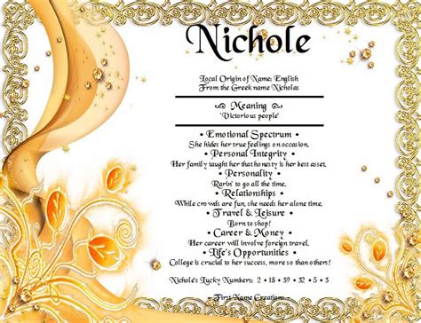 Nichole Name Meaning First Name Creations Names With