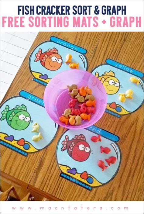 Fish Cracker Sort And Graph Tot School Preschool Learning Activities
