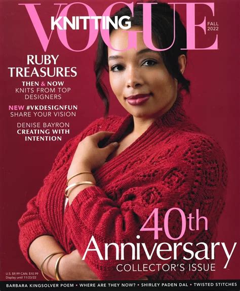 Buy Vogue Knitting Magazine Fall 2022 Ruby Treasures 40th