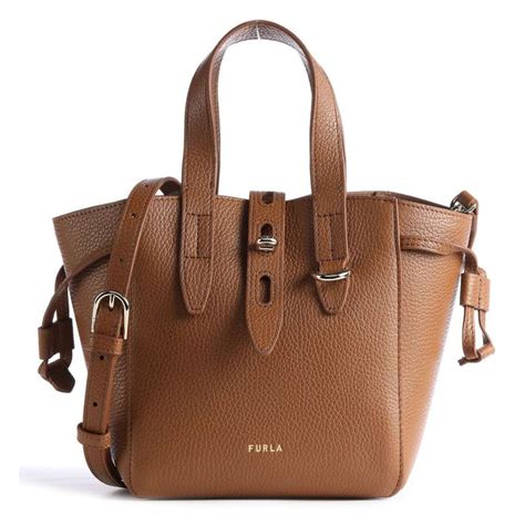 Furla Net Mini Tote Cognac