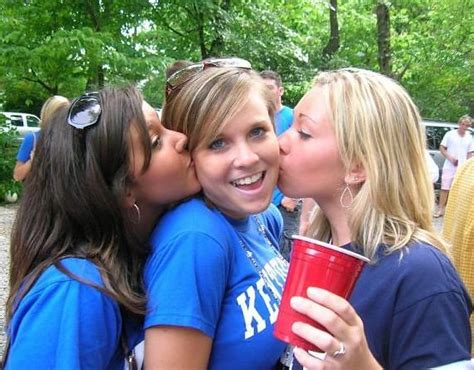girl kissing party telegraph