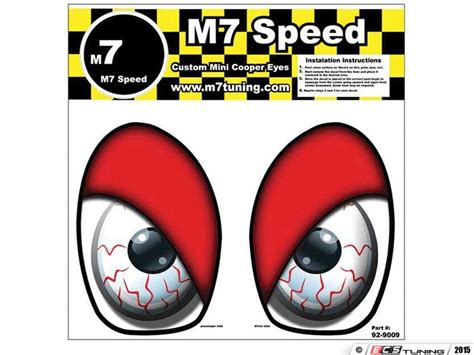 M7 Speed 92 9009 M7 Eye Decal Set Bloodshot Red