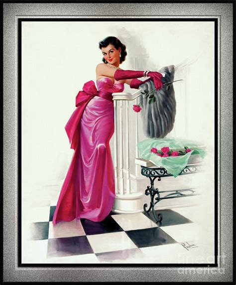 A Valentines Day Evening Rose By Art Frahm Glamour Pin Up Vintage Art