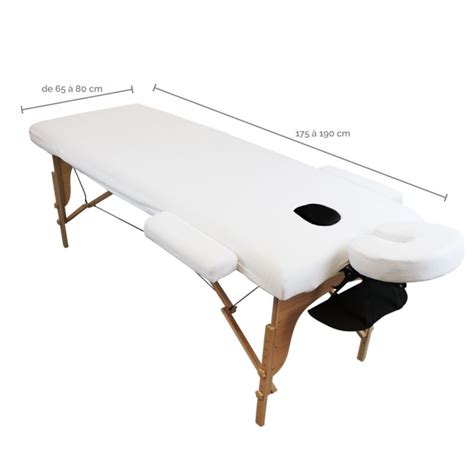 drap housse en éponge pour table de massage blanc