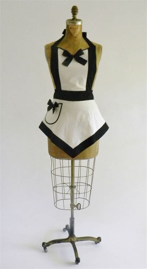 sexy modern french maid veronica apron etsy french maid black and white fabric sexy