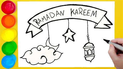 Teaching Drawing To Children How To Paint And Color Ramadan Lantern