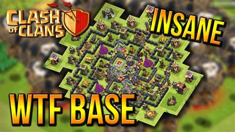 Insane Weird Base Town Hall 8 Wtf Base Coc Th8 Best Base Layout