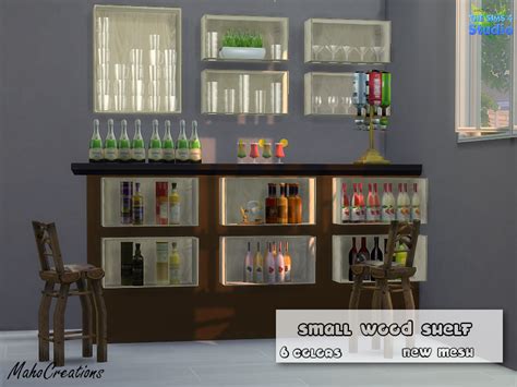 Small Wood Shelf Mahocreations Sims 4 Studio Sims House Sims 4