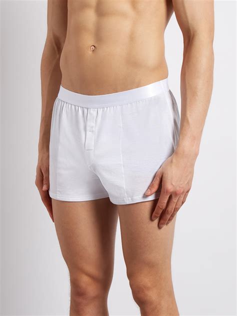 Cdlp Cotton Jersey Boxer Shorts In White For Men Lyst