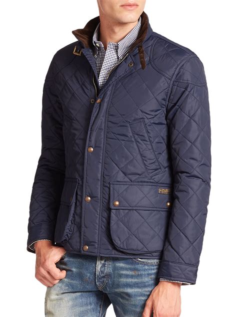 Polo Ralph Lauren Cadwell Quilted Bomber Jacket In Blue For Men Lyst