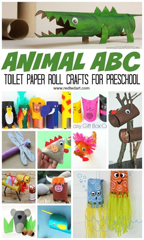 Animal Abc Crafts From Toilet Paper Rolls Red Ted Art Kids Crafts